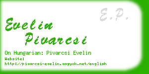 evelin pivarcsi business card